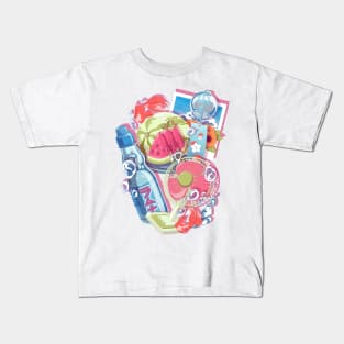 The cute set of the Japanese summer drinks and things Kids T-Shirt